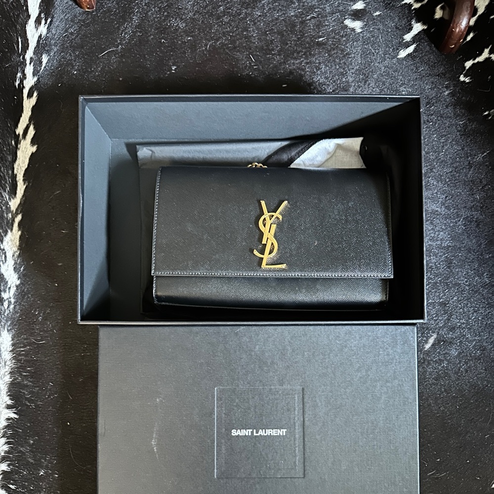 YSL Yves Saint Laurent Kate Medium Grain de Poudre bag